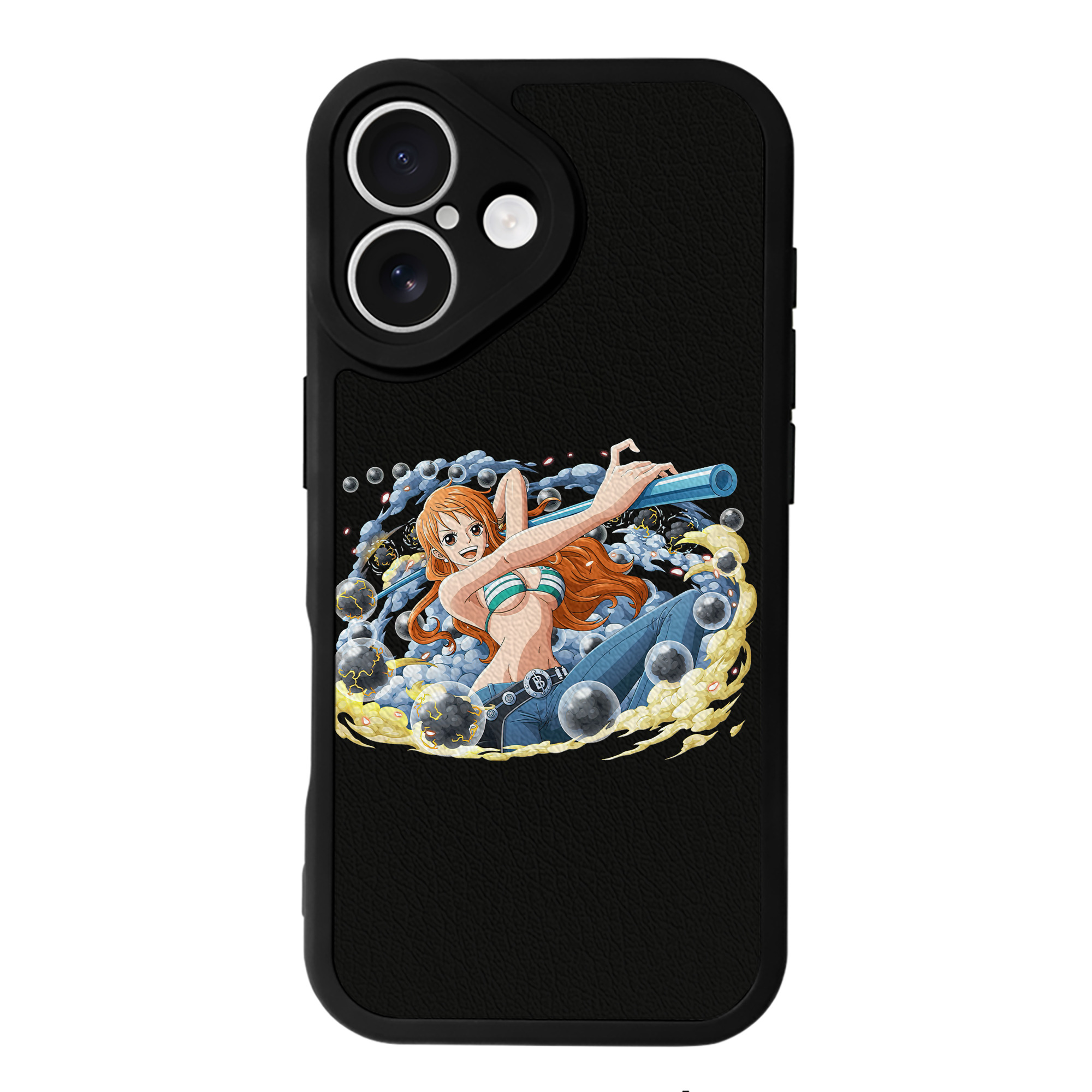 （画像用） ワンピース ナミ ONE PIECE Nami 【iPhone 16シリーズ対応】シリコンスマホケース（レザー調） 材質：シリコン